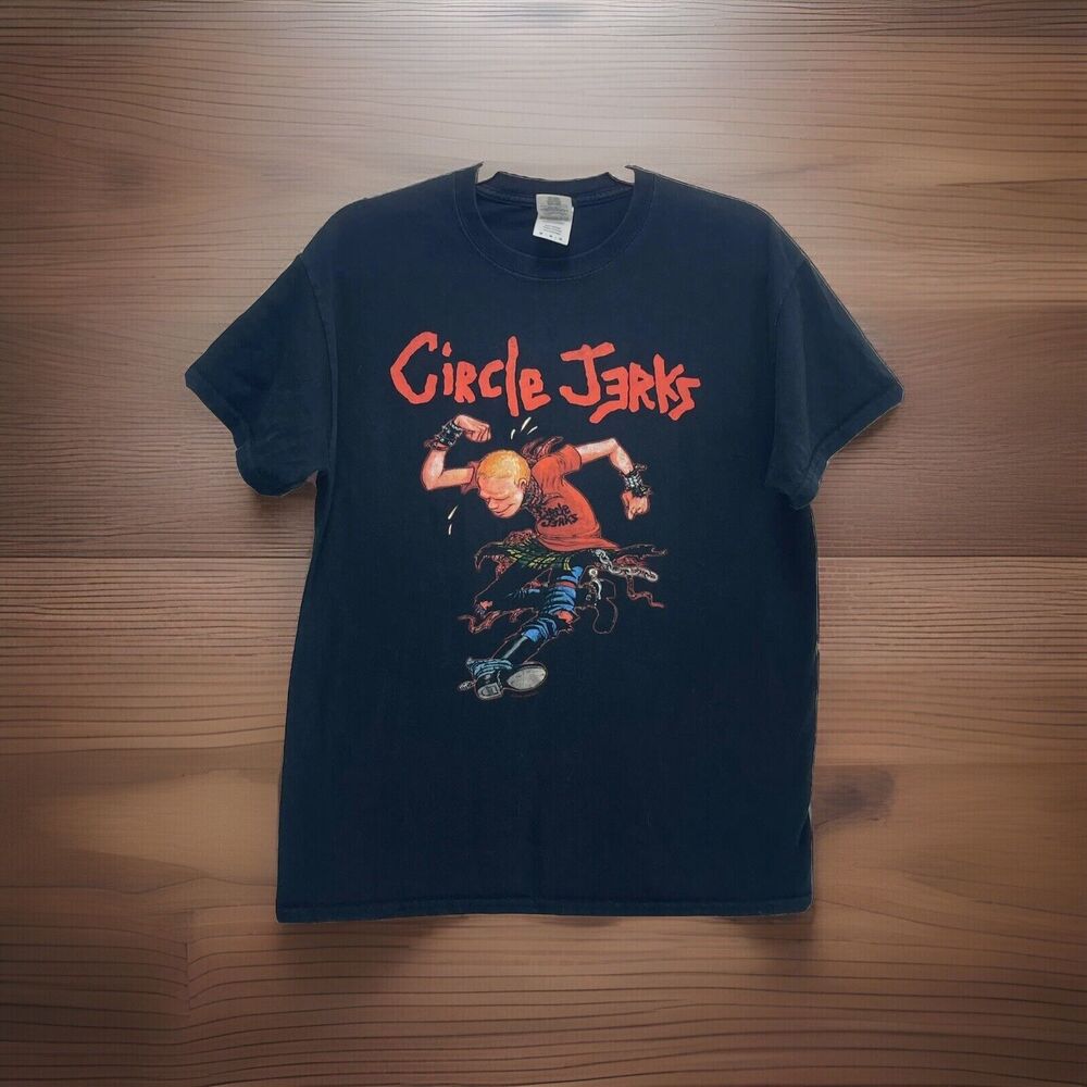 Circle Jerks T-Shirt - Skank Man Rock N Roll Music Band Black Tee Shirt M Medium